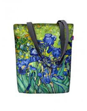 Υφασμάτινη τσάντα ώμου - shopper Iris canvas sunny line, 29 x 40 x 8 cm.