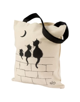 Υφασμάτινη τσάντα - Tote Bag, Stofftasche Sac Dubout 3 chats, 40 x 35 cm