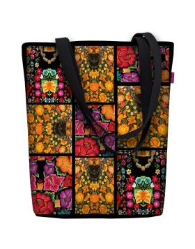 BERTONI υφασμάτινη τσάντα Frida flowers - Shopping Bag 