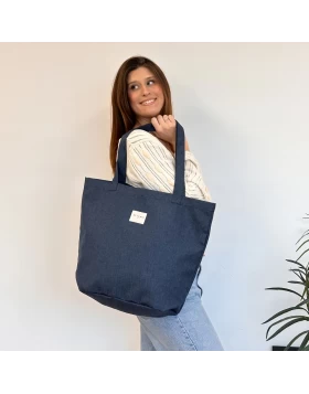 DE LA MUR shopper bag navy 50 x 39 cm