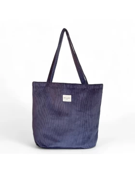 DE LA MUR shopper bag κοτλέ μωβ 50 x 39 cm