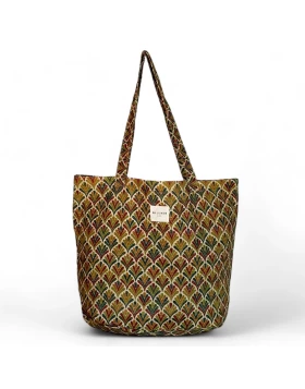 DE LA MUR shopper bag γεωμετρικό τύπωμα  50 x 39 cm