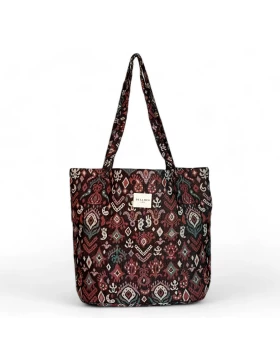 DE LA MUR shopper bag ζακάρ με λαχούρια 50 x 39 cm