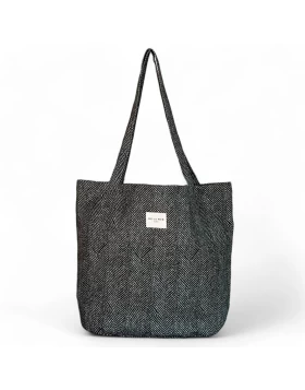 DE LA MUR shopper bag γκρι 50 x 39 cm