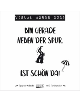 Visual Words 2025 - Wandkalender mit Sprüchen