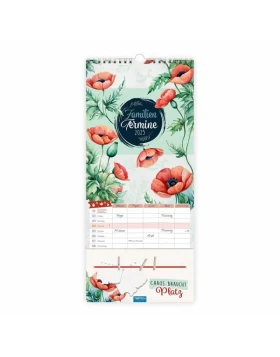 Premium-Familienkalender Blumen 2025