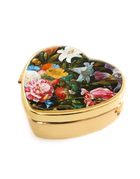 Pillbox , Vermeer, De Heem, Flowers