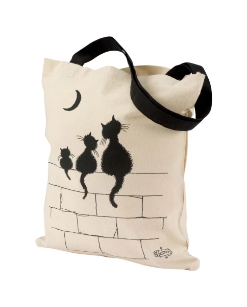 Υφασμάτινη τσάντα - Tote Bag, Stofftasche Sac Dubout 3 chats, 40 x 35 cm