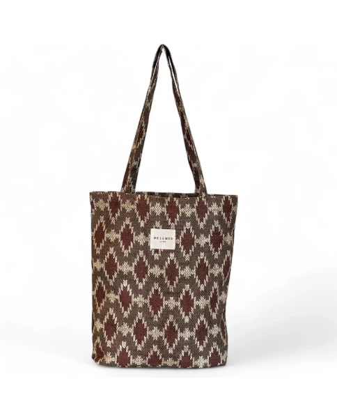 DE LA MUR tote bag brown shades 36 x 39 cm