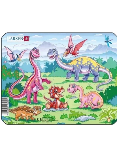 Puzzle – Verspielte Dinosaurier, 18 x 13 cm