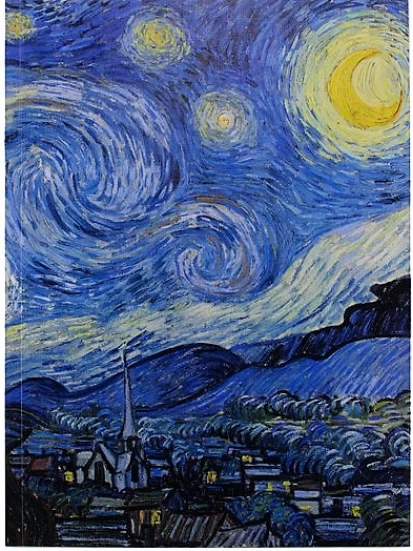 Σημειωματάριο - Softcover Kunst Skizzenbuch, Van Gogh, Sternennacht, 18 x 24 cm