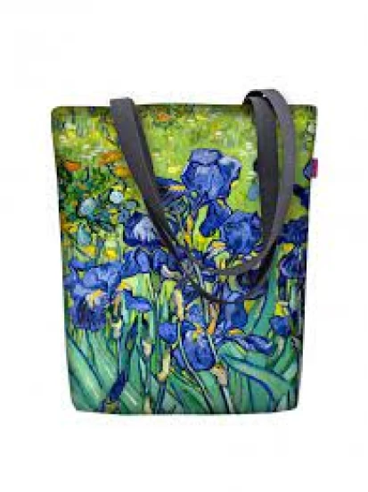 Υφασμάτινη τσάντα ώμου - shopper Iris canvas sunny line, 29 x 40 x 8 cm.