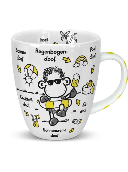 Sheepworld Tasse OHNE SONNENSCHEIN IST ALLES DOOF