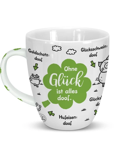 sheepworld Tasse Ohne Glück ist alles doof 