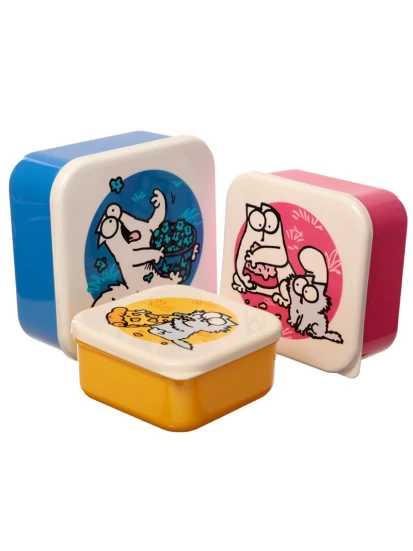 Σετ δοχεία φαγητού-  Simons cat  Lunchboxen Brotdosen 3er Set M/L/XL