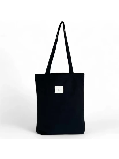 DE LA MUR black velvet tote bag 36 x 39 cm