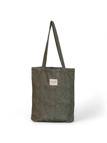 DE LA MUR tote bag khaki 36 x 39 cm