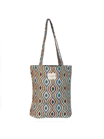 DE LA MUR tote bag multicolored jacquard 36 x 39 cm