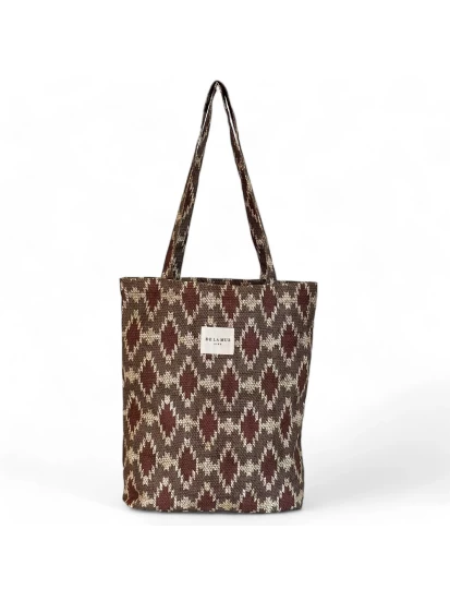 DE LA MUR tote bag brown shades 36 x 39 cm