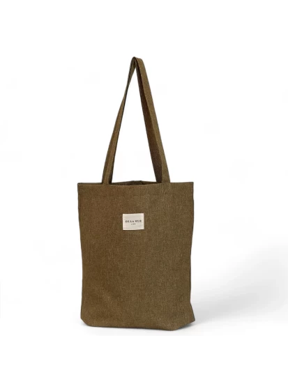 DE LA MUR tote bag ochre 36 x 39 cm