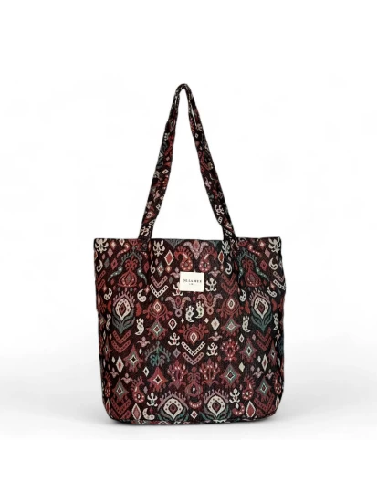 DE LA MUR shopper bag ζακάρ με λαχούρια 50 x 39 cm