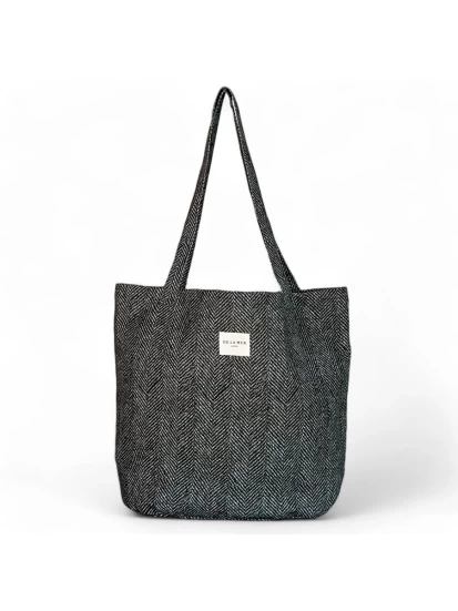 DE LA MUR shopper bag γκρι 50 x 39 cm