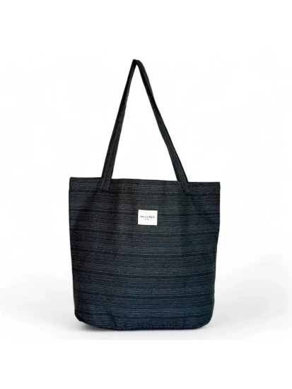 DE LA MUR shopper bag ριγέ 50 x 39 cm