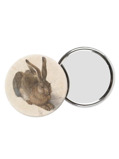 Pocket Mirror, Ø 60 mm, Dürer, Hare