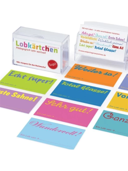 Lobkärtchen Kinder / 100 Papierkärtchen